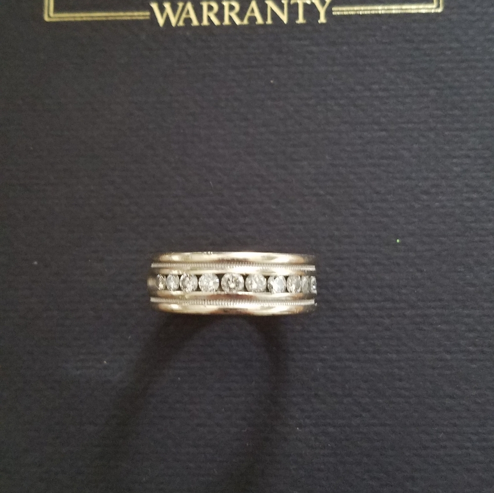 Mens diamond wedding band